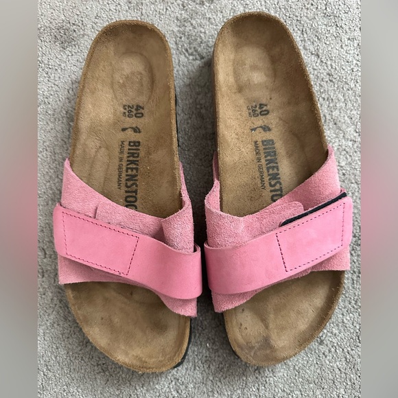 Birkenstock Oita Suede Leather Sandal in Candy Pink EU Size 40 Narrow Ladies 9 - Picture 1 of 12
